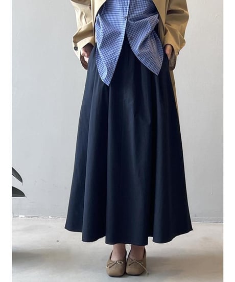 high waist pleated A-line skirt　　IR1524