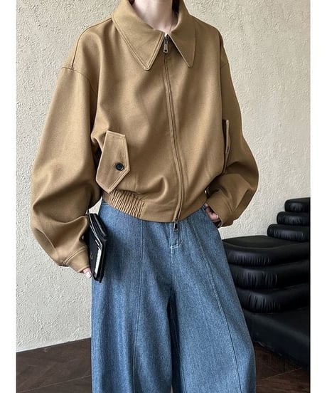 drop shoulder blouson/2color　IR1523