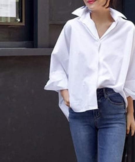 loose silhouette shirt　　IR1606