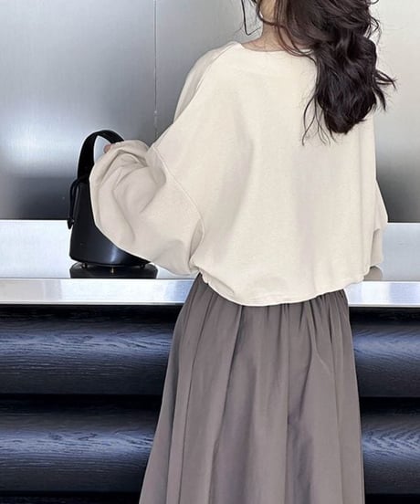 drawstring hem top　　IR1511