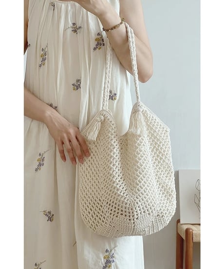natural mesh tote bag /2color　　IR1629