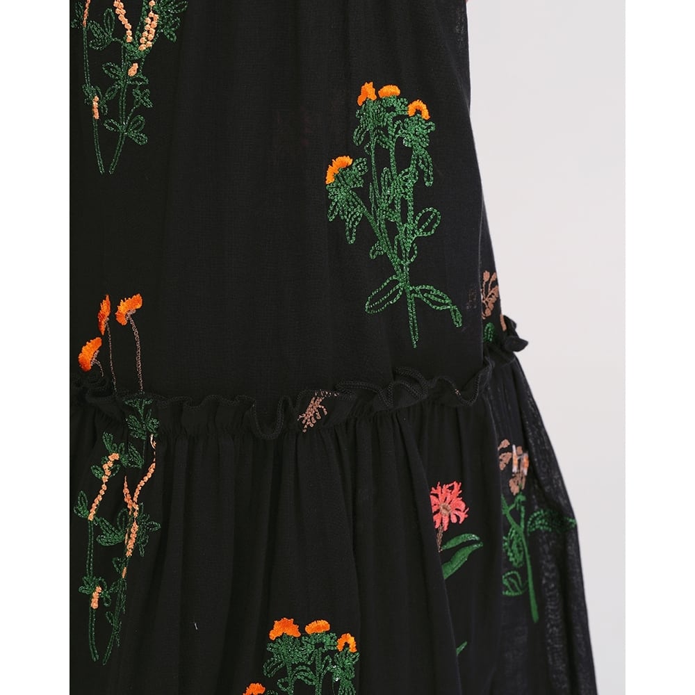 flower embroidery one piece IR1453 | irumoon