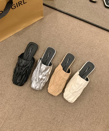 shirring flat sandals　　IR1367