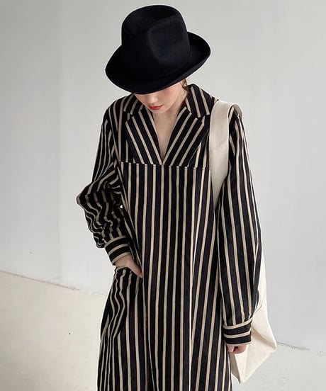 v-neck stripe one piece　　IR1493
