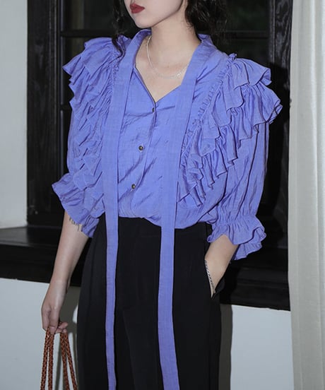 volume frill design blouse　　IR1436