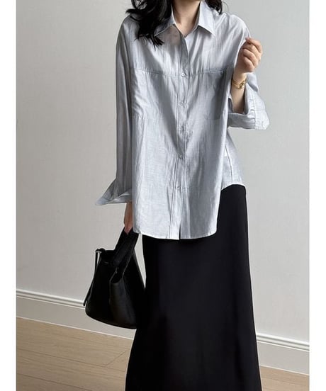 double pocket sheer shirt /3color　　IR1647
