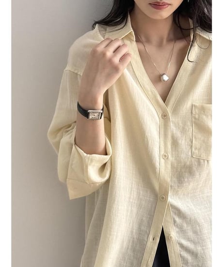 airy v-neck shirt /4color　IR1628