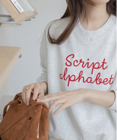 cotton embroidered sweatshirt　　IR1495