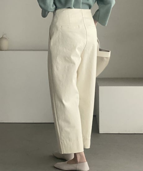 wide leg casual tuck pants /4color　　IR1604