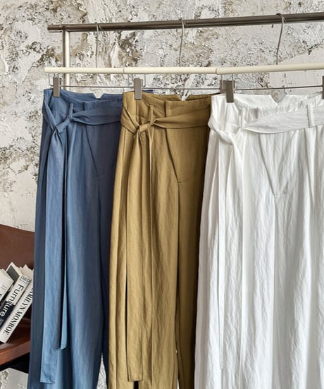 asymmetrical draped wide pants /3color　　IR1636