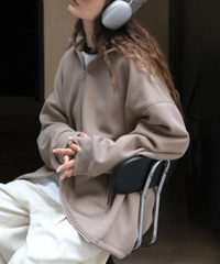 double zipper hoodie /2color　　IR1517