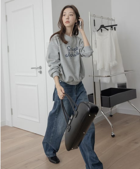 cotton embroidered sweatshirt　　IR1495