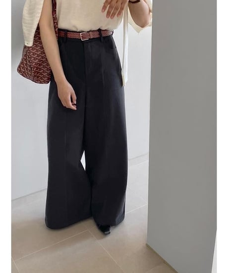 center stitch wide pants /3color　　IR1626