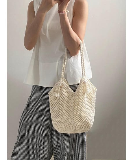 natural mesh tote bag /2color　　IR1629