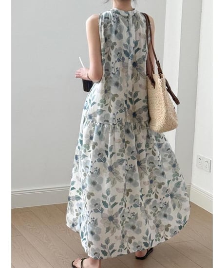 watercolor bloom onepiece /2color　　IR1670
