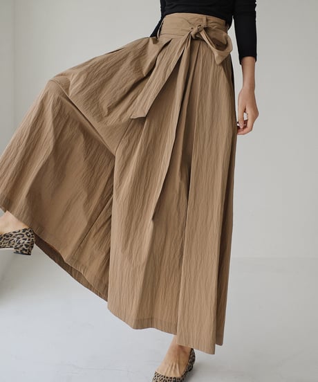 waist ribbon skirt pants　　IR1467