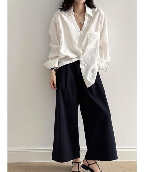 airy v-neck shirt /4color　IR1628