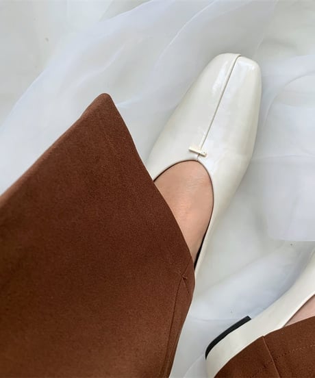 square toe flat pumps /3color　　IR1602