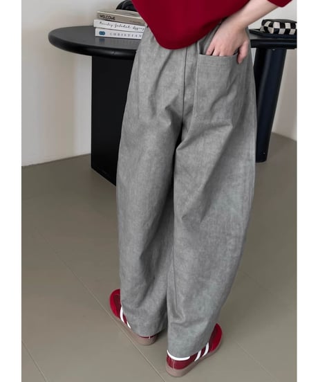 high waist wide tuck pants /2color　IR1581