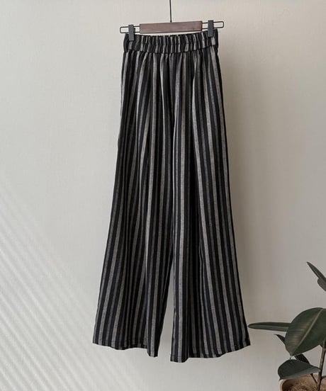 stripe wide pants　　IR1661