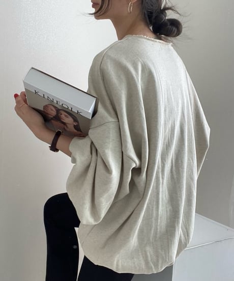 lace up sweat pullover　　IR1483