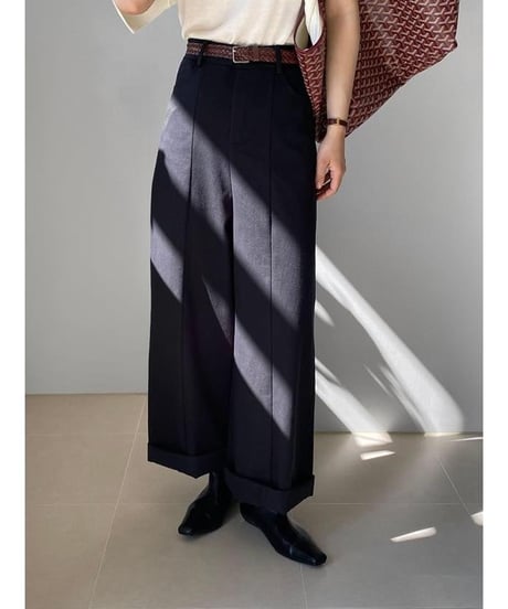 center stitch wide pants /3color　　IR1626