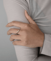 925 silver one point open ring　　IR1437