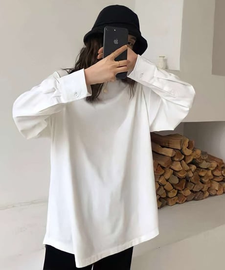 round neck cuff sleeve pullover　　IR1484