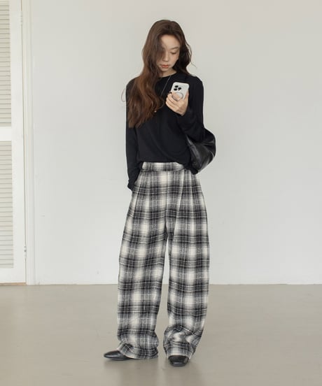 center seam basic long T-shirt /3color　IR1571