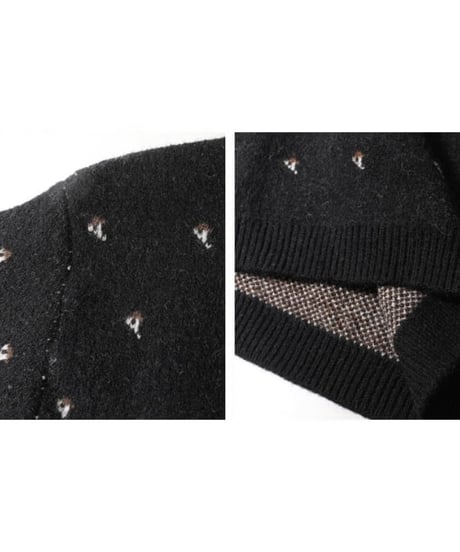 design knit high neck sweater　　IR1550