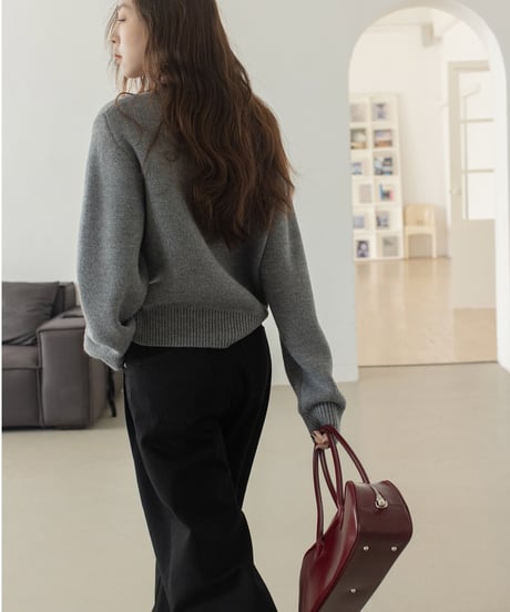 loose straight belt pants /3color　　IR1583