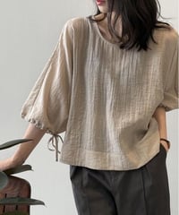 natural balloon sleeve blouse /2color　　IR1669