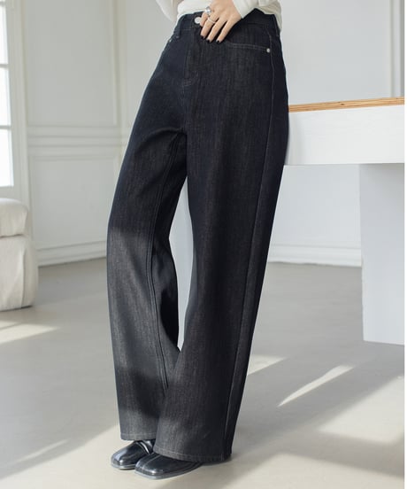 high waist wash denim /2color　IR1582