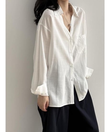 airy v-neck shirt /4color　IR1628