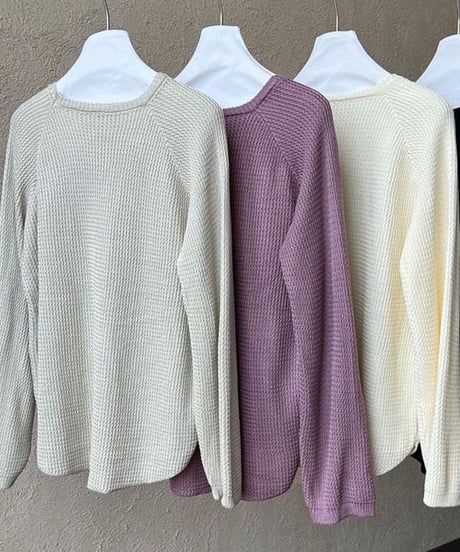waist mark cutout knit pullover　　IR1457