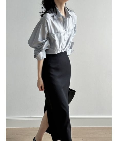 double pocket sheer shirt /3color　　IR1647