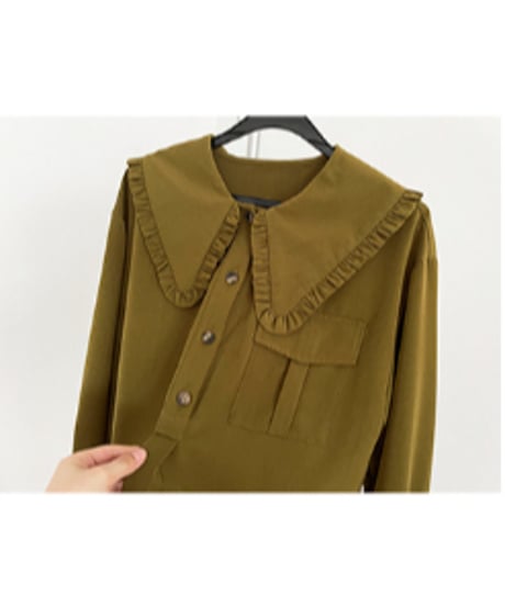 big collar frill dress　　IR1494
