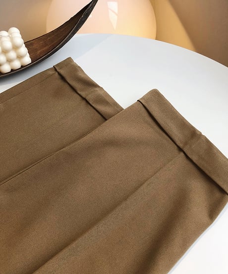 high waist tuck wide pants　　IR1471