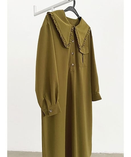 big collar frill dress　　IR1494