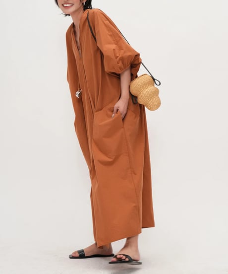 lantern sleeve design one-piece　　IR1673
