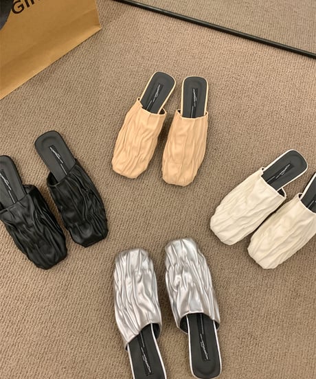 shirring flat sandals　　IR1367
