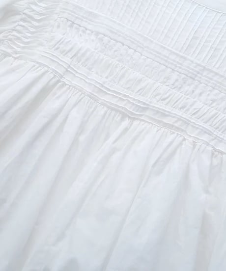 pintuck gathered blouse　　IR1597