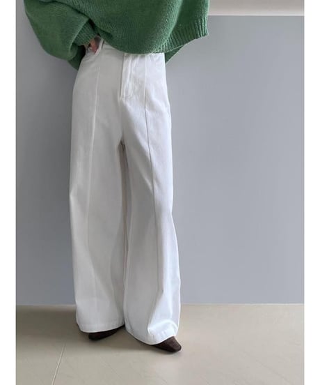 center stitch wide pants /3color　　IR1626