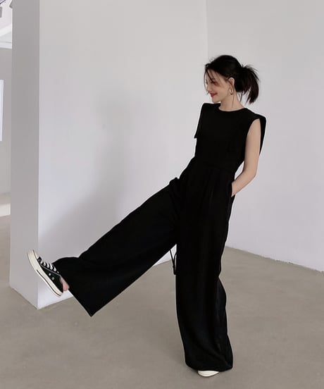 square sleeve jumpsuit　　IR1373