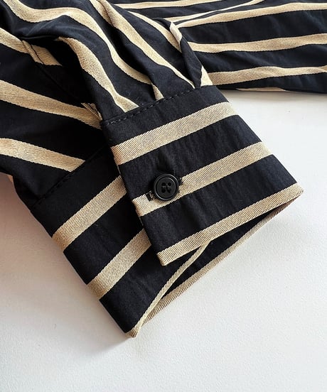 no-collar striped shirt　　IR1478