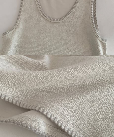 u-neck stitch long one piece /3color　　IR1544