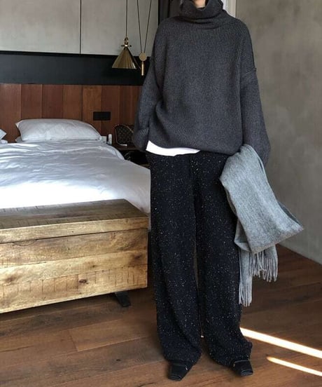 knit wide pants　　IR1509
