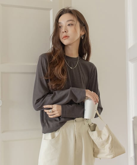 center seam basic long T-shirt /3color　IR1571