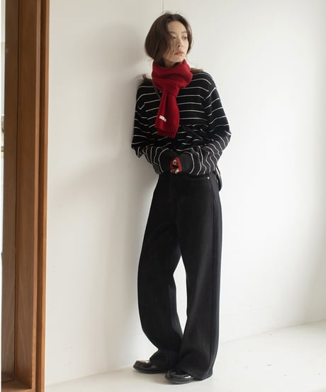 wool blend striped cardigan /3color　IR1569