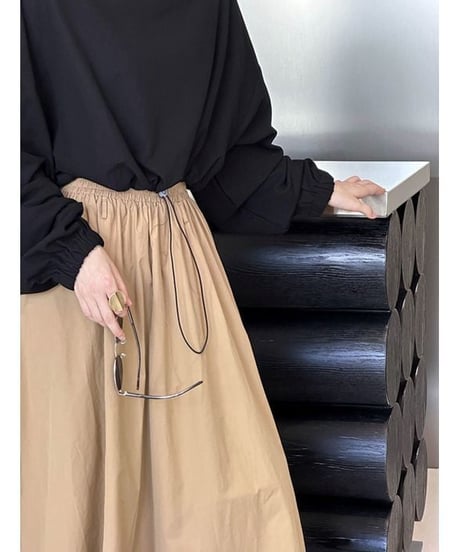 drawstring hem top　　IR1511